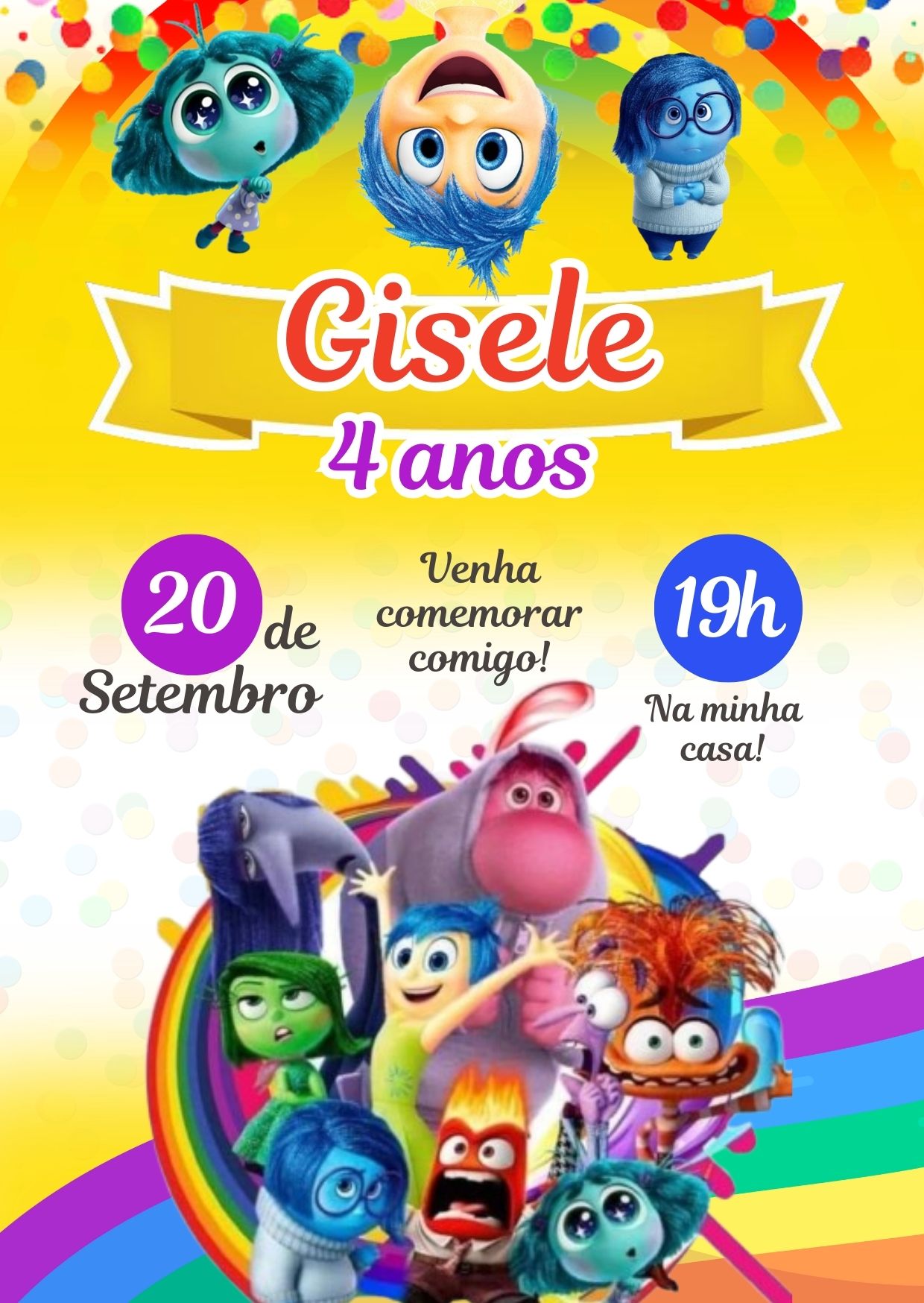 Convite de aniversário divertidamente 2 no Canva